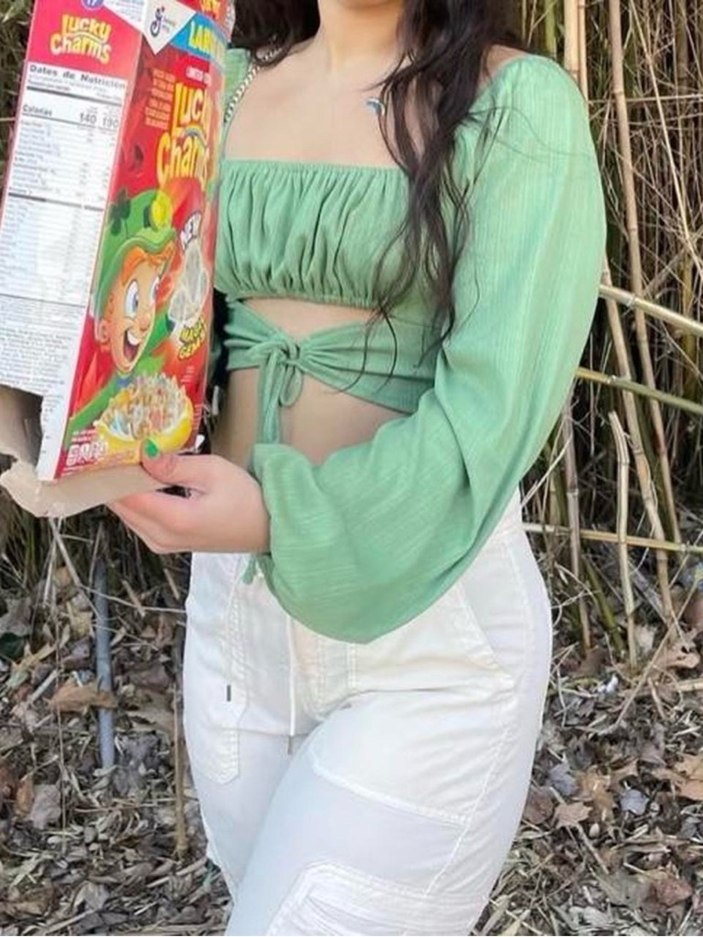 Forever 21 Long Sleeve Crop Top